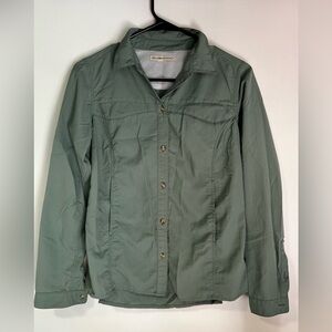 Exofficio Long Sleeved Green Travel Shirt Woman’s Small